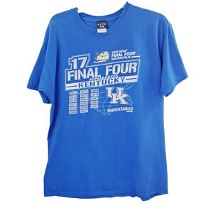 Blue 84 Kentucky Final Four Shirt Large Blue Retro 2017 UofK Baseketball Casual